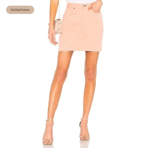 Rag&bone peach and lilac Moss jean skirt sz 31 - Picture 5 of 16